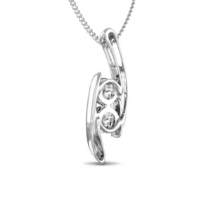 18k White Gold Plated Pendant Necklace with Swarovski Crystals – Elegant Gift for Women